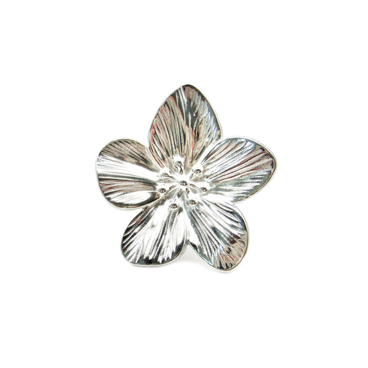Iris flower adjustable ring