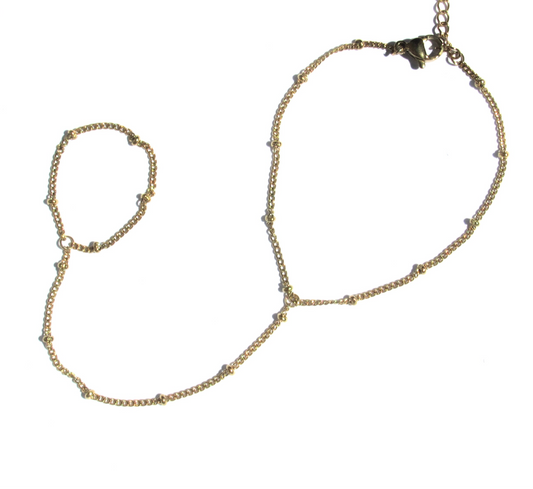 Gold Pearl Handchain