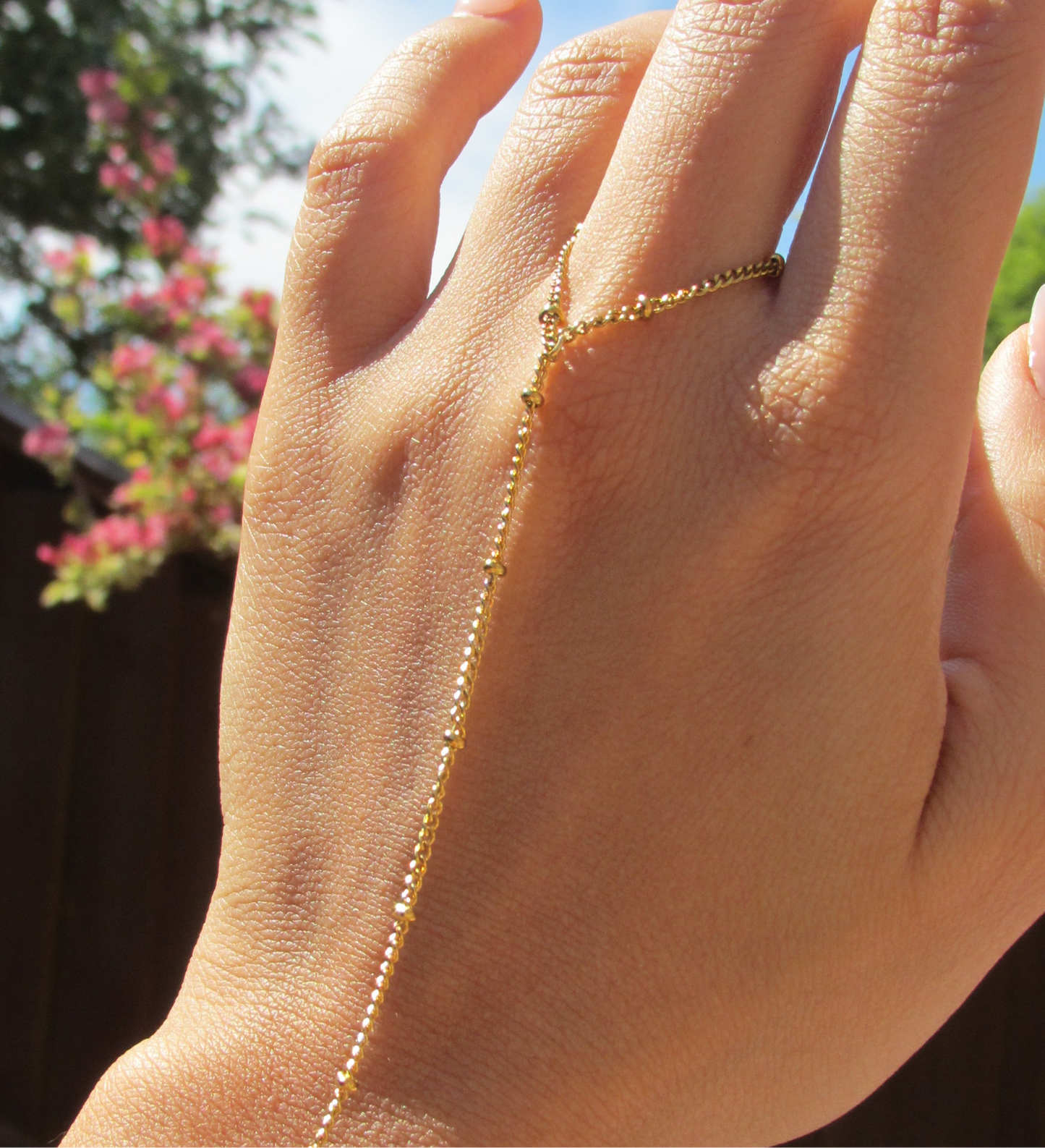 Gold Pearl Handchain