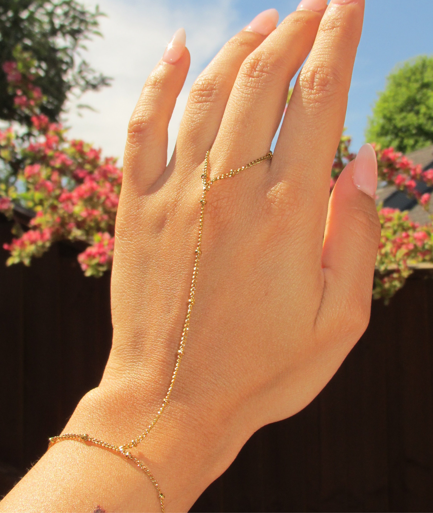 Gold Pearl Handchain